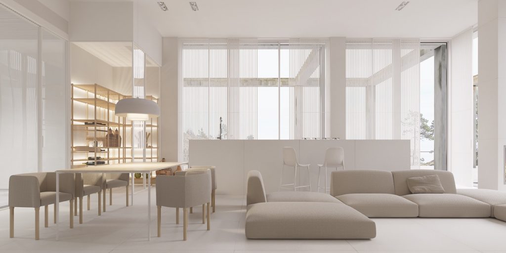 modern style minimalist living room design