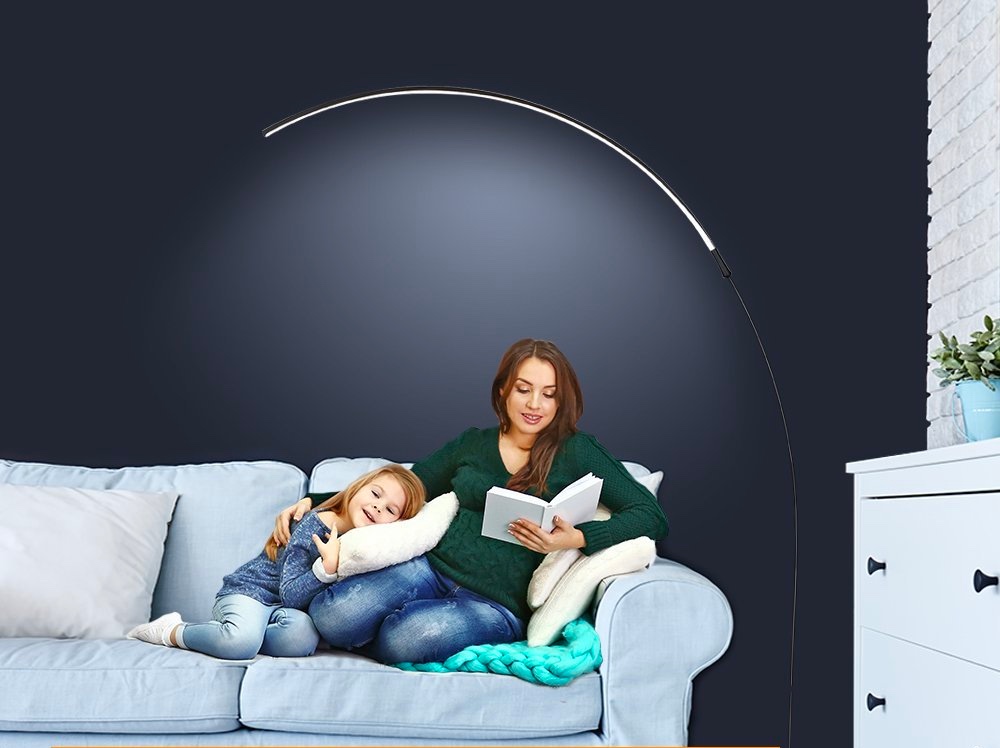 Modern Adjustable Floor Standing Reading Lamp Light Lighting Bedside Lounge Home 