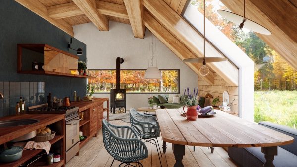 A Cozy Modern Rustic Cabin In The Trees