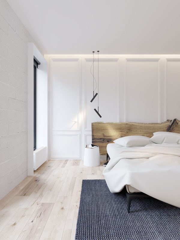 White Walls and Exposed Brick Go Minimalist in This Couple’s Retreat