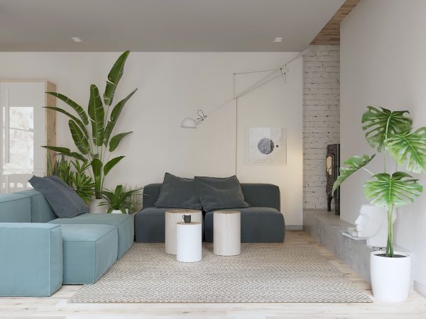 White Walls and Exposed Brick Go Minimalist in This Couple’s Retreat