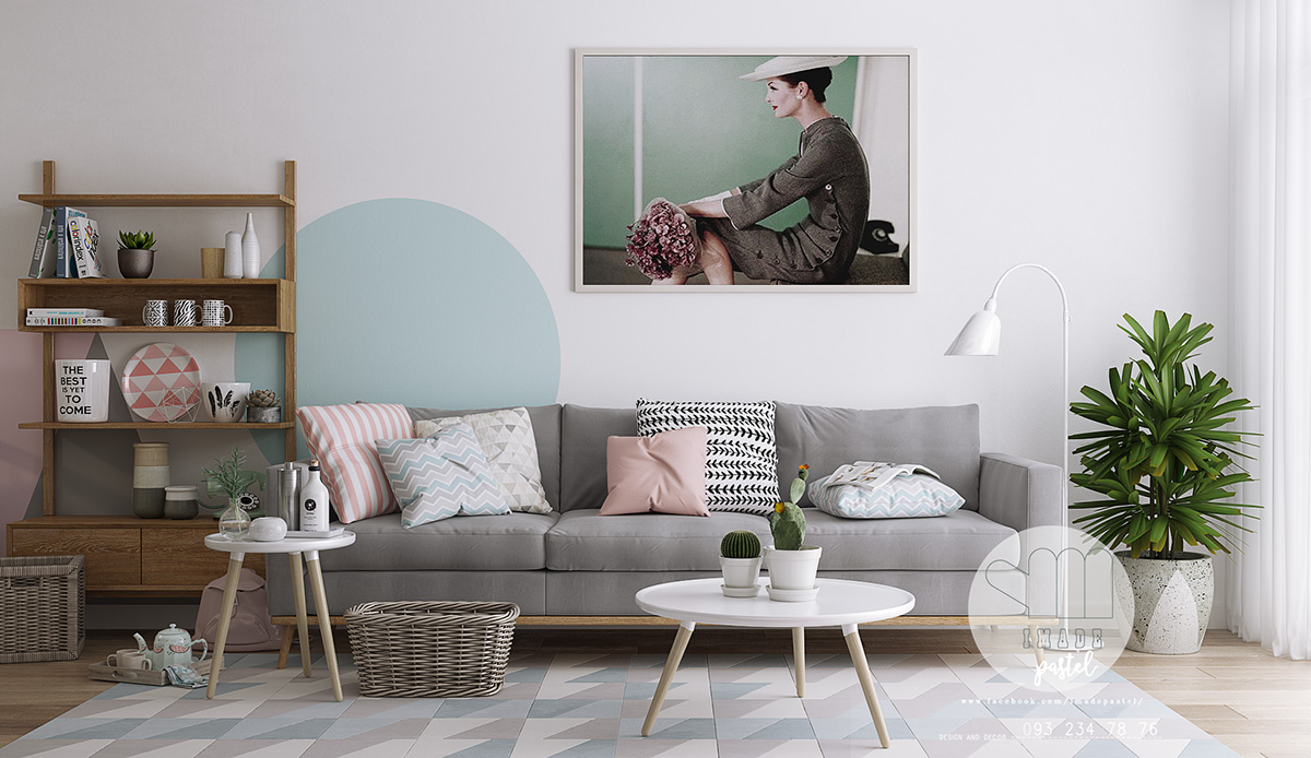 pastel living modern interior grey scandinavian rooms decor lounge visualizer imade
