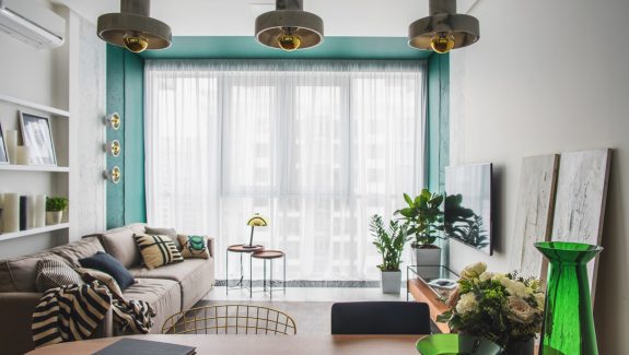 Green and Gold Interior With Modern Eclectic Vibe [Includes Floor Plans]