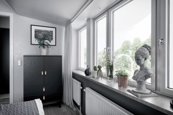 2 Gorgeous Attic Apartments That Use Grey As Base