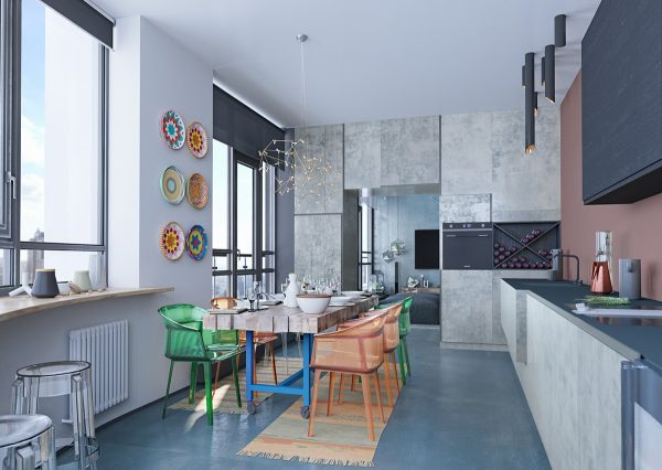 How To Use Colors To Spice Up A Concrete Decor Scheme: 3 Examples