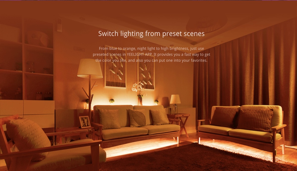 led light strips in living room