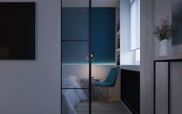 2 Modern Interiors With Rich Blue Decor Ideas