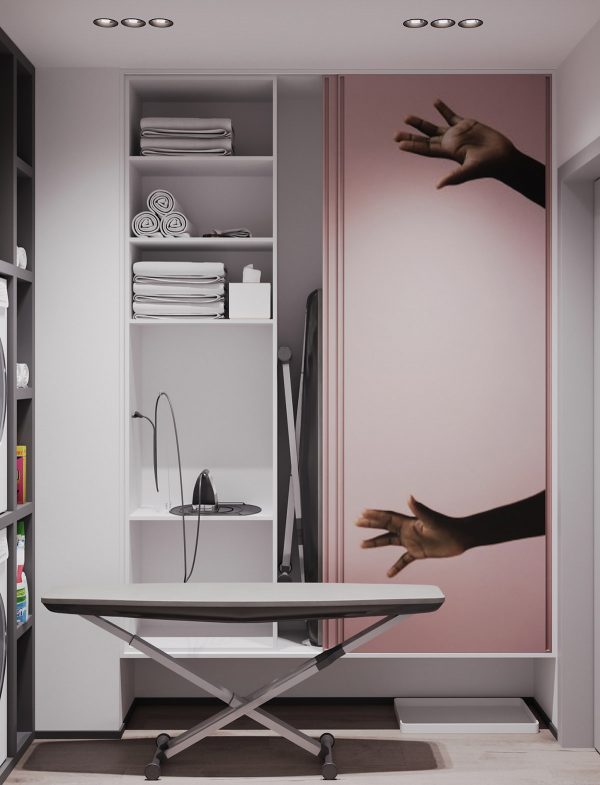A Striking Example Of Interior Design Using Pink And Grey