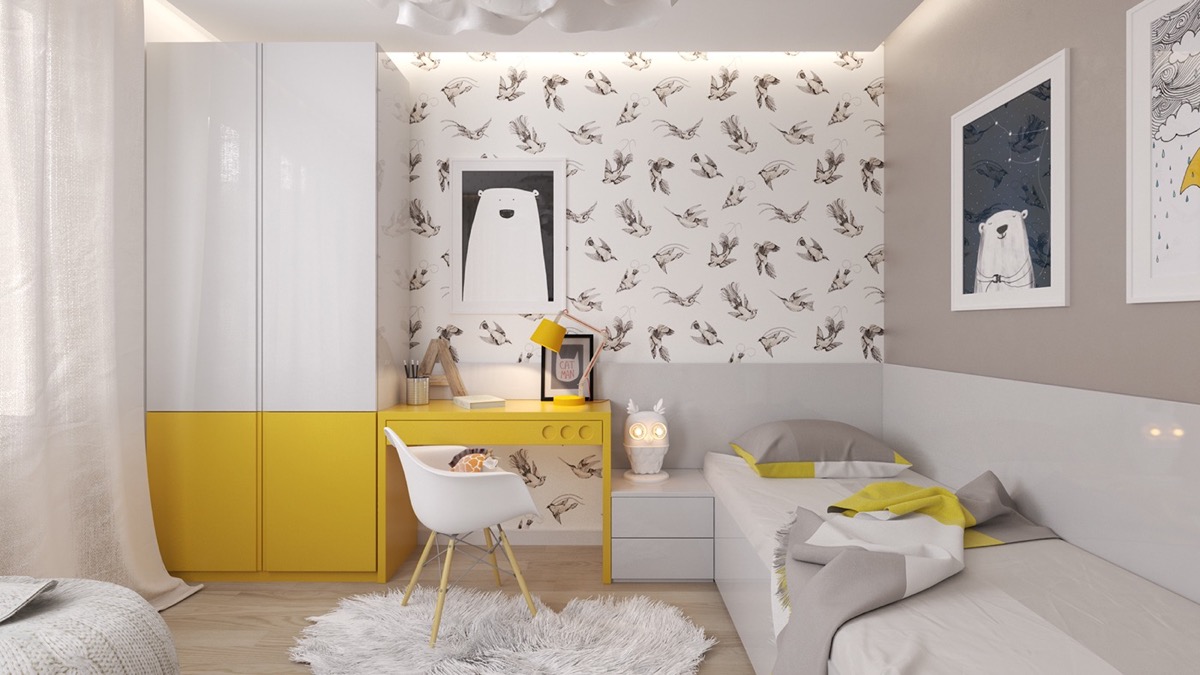 Kids Yellow Bedrooms Decorating Ideas