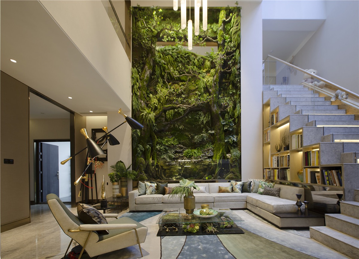 green plant living room