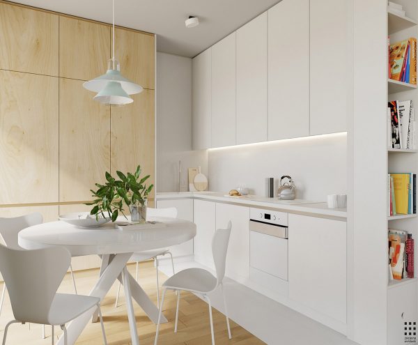 4 Bright & Cheerful Interiors That Use White & Wood To Good Effect
