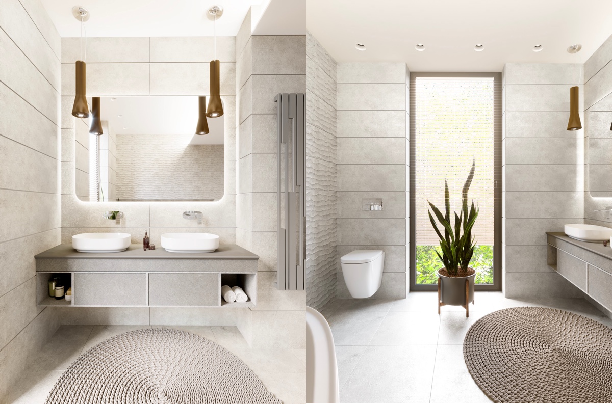 36 Modern Grey White Bathrooms That Relax Mind Body Soul,Vishakha Choudhary Interior Designer Biography