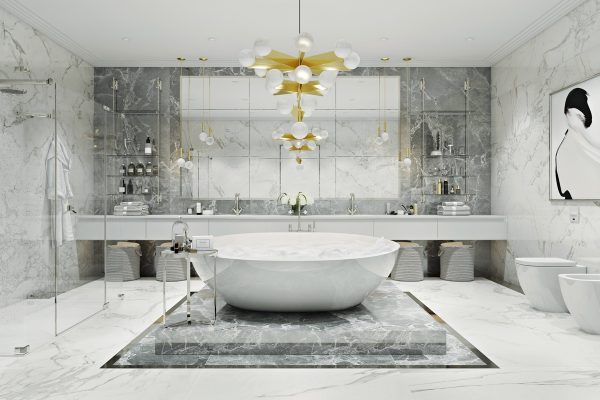 36 Modern Grey & White Bathrooms That Relax Mind Body & Soul