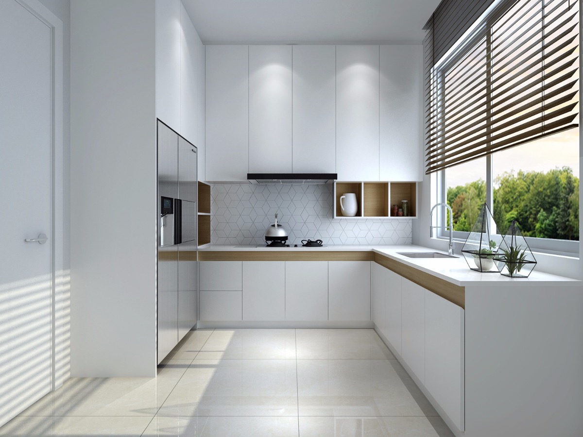L Shaped Kitchen Design - Greater Noida Interiors