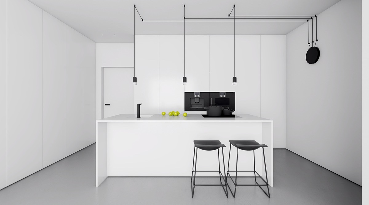 minimalist kitchen island design