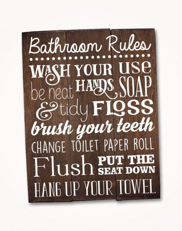 Text Me If You Run Out of Toilet Paper Bathroom Humor Canvas Wall Art