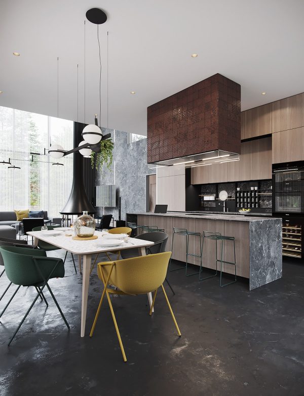 Black Decor With Colourful Accents