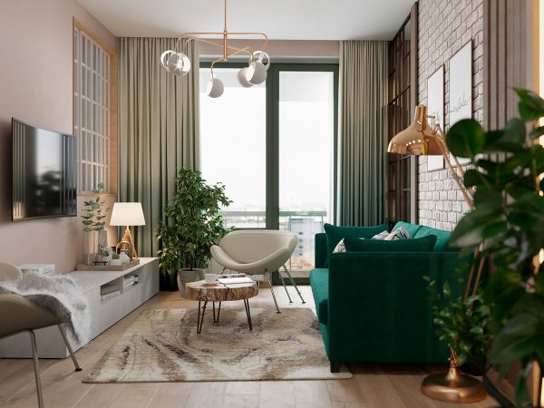 Scandinavian Style Interior Infused With Garden Greenery