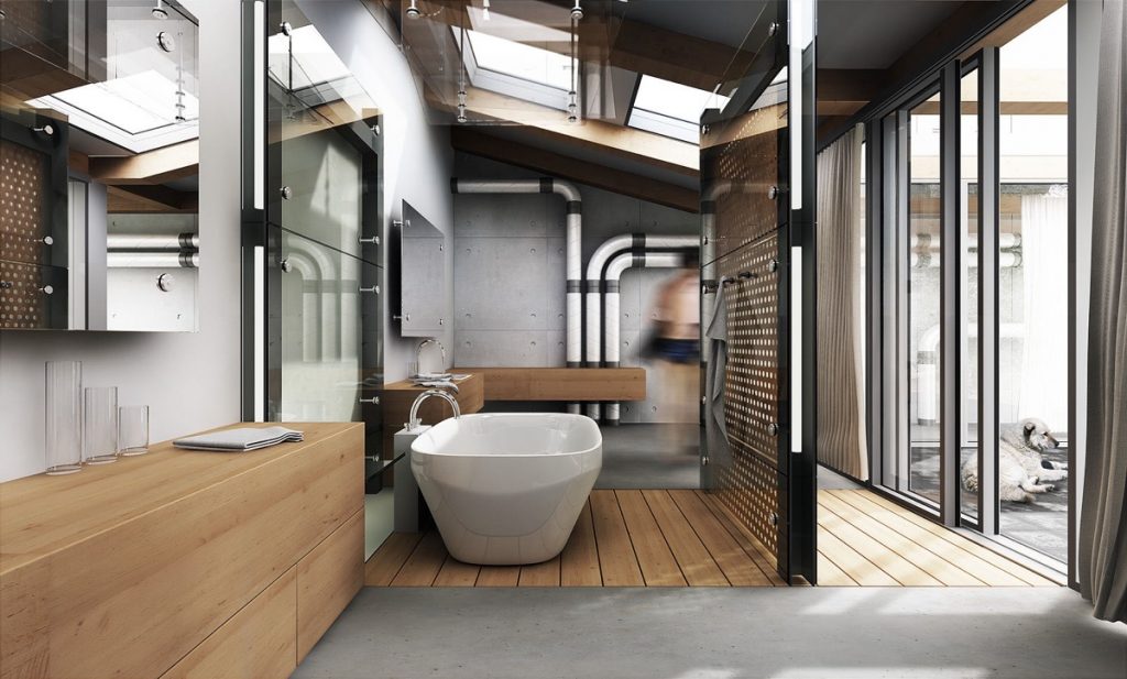 51 industrial style bathrooms plus ideas & accessories you