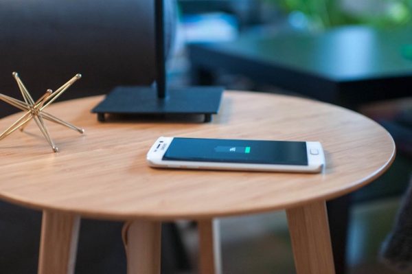 Product Of The Week: A Beautiful Bamboo Side Table With Integrated Wireless Phone Charger