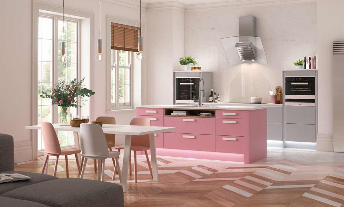 pink kitchens accessories kitchen grey