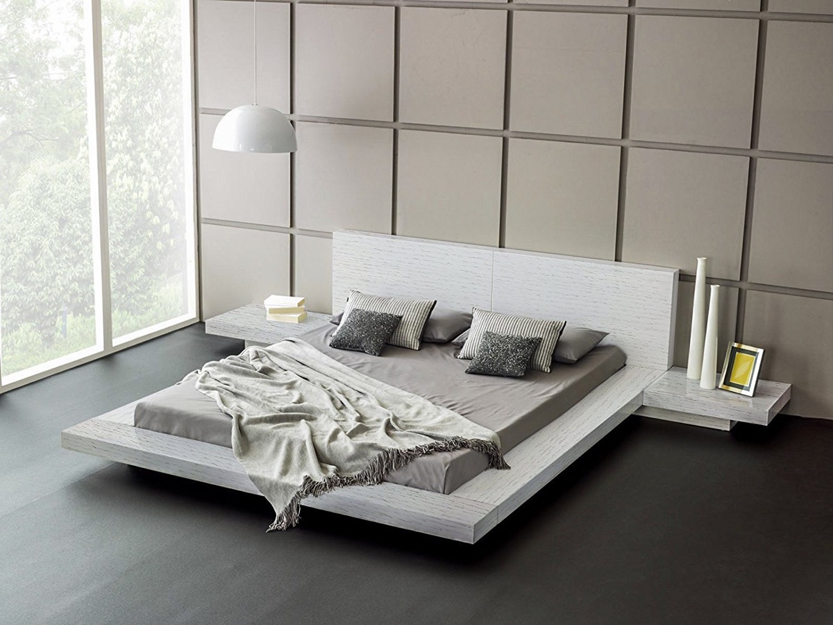 Sleek contemporary platform beds for modern bedroom aesthetics