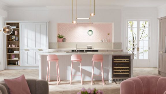 51个鼓舞人心的粉色厨房，有技巧和配件，帮助你设计你的厨房bob官方投注入口