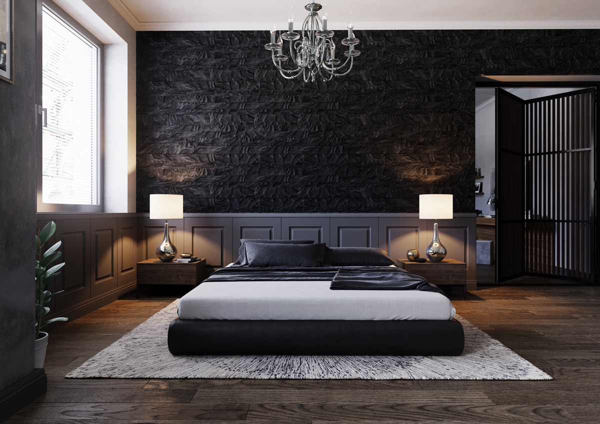 Textured Black Bedding