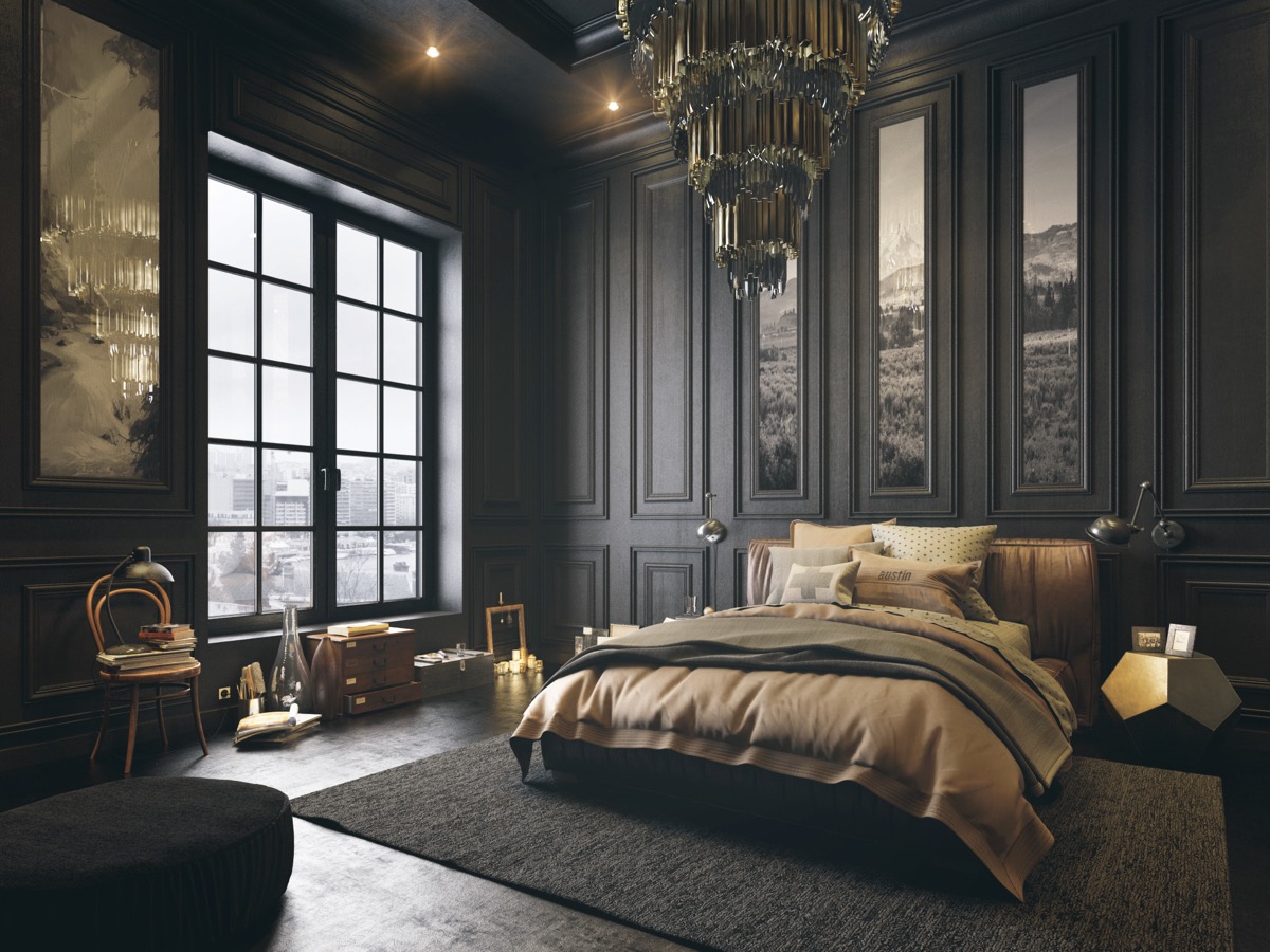 Black Lighting Bedroom Furniture Decor