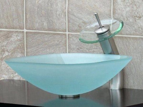frosted glass bathroom sink