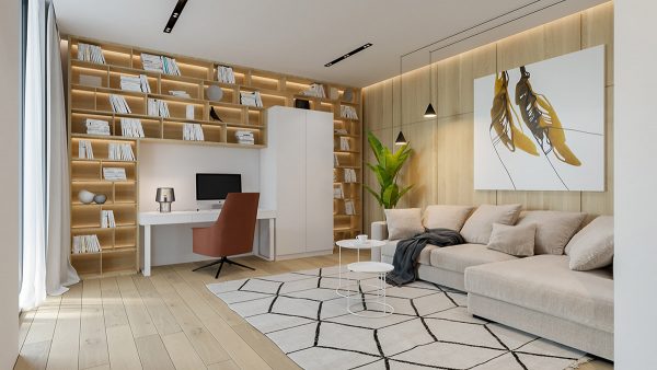 A Light & Bright Modern Apartment with Wood Accents