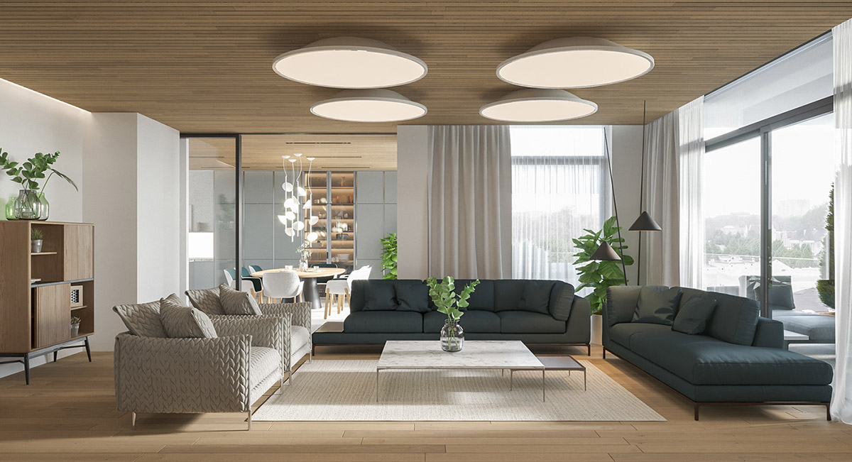 modern apartment lighting