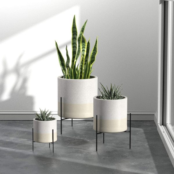 Product Of The Week: Beautiful Mid-Century Style Ceramic Planters With Stand