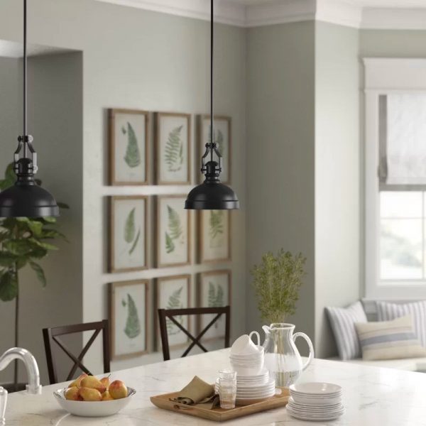 Imego Mini Hanging Light Fixture for Kitchen Island Dining Room Bedroom Set of 3 Modern Metal Pendant Light White & Grey