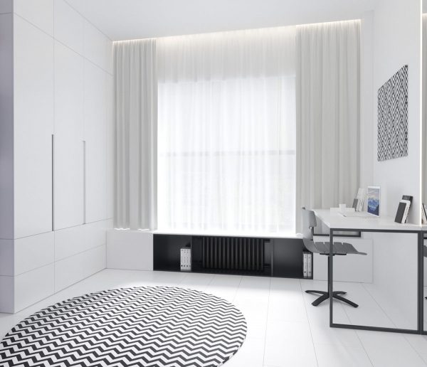 Mondrian Inspired Interior With Modern Geometric Accents