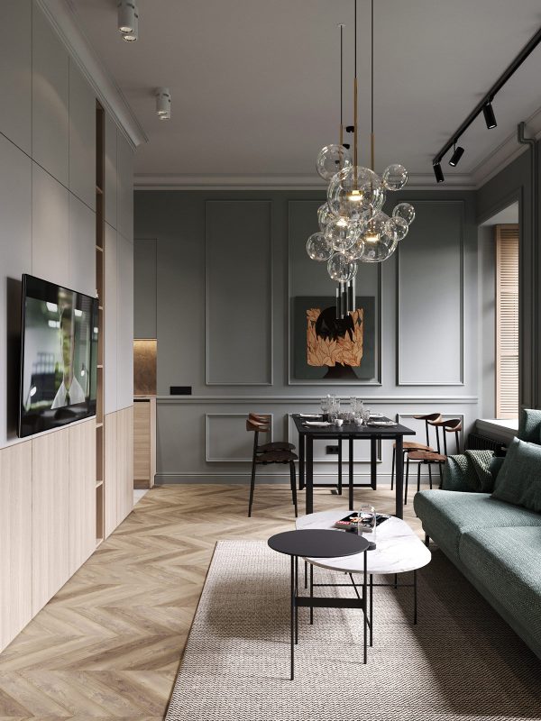 A Moody St.Petersburgh Apartment Interior Under 75 Square Meters (Includes Floor Plan)