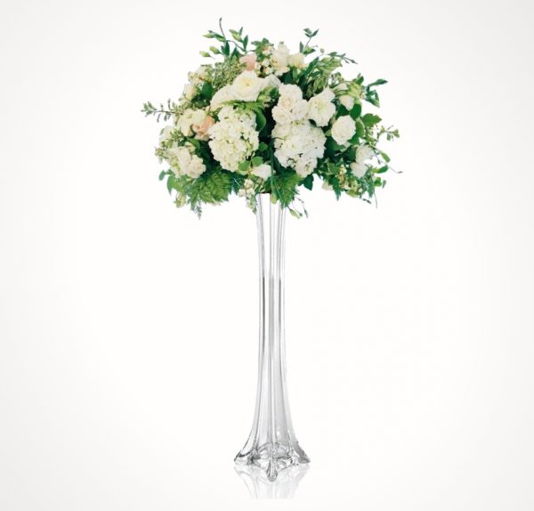 Garneck Decorative Glass Flower Vase Transparent Flower Vase with Little Flower Vase for Floral Arrangements Weddings Home Office Decor Transparent 