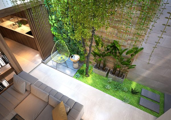 4 Homes That Feature Green Spaces Inside, With Courtyards & Terrariums