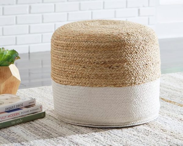 Bohemia Pouf Soft Knitted Cotton Linen Pouf for Living Room Bedroom 15.7X15.7X9.84 Inches Removable Pouf Premium Pouf Cover Unstuffed,Retro Spherical Woven Pouf Ottoman Pouf Footstool
