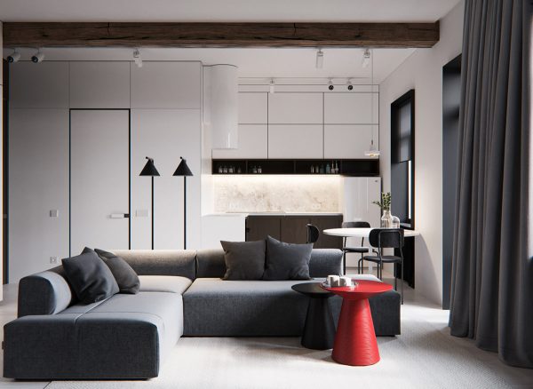 Incorporating Red Accents on Grey Decor