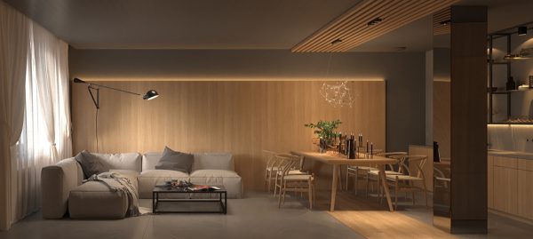 Warm Interior Design With A Soft Lighting Scheme – 【Autocad Design  PRO-Autocad Blocks,Drawings Download】