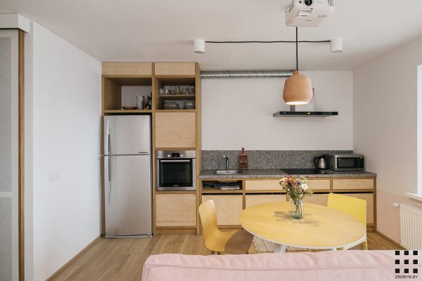 Pink And Wood Decor Studio Apartment [With Video Tour]