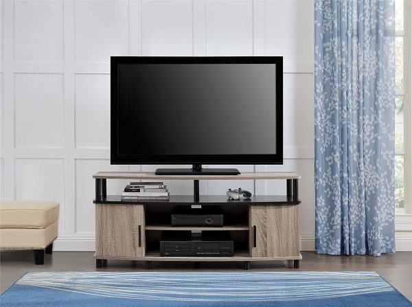Featured image of post Light Wood Tv Stand With Doors : Wood tv stand for tvs up to 65 with storage with walnut veneer 2 drawer and 2 door.