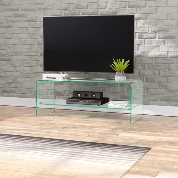clear glass tv stand 50 inch