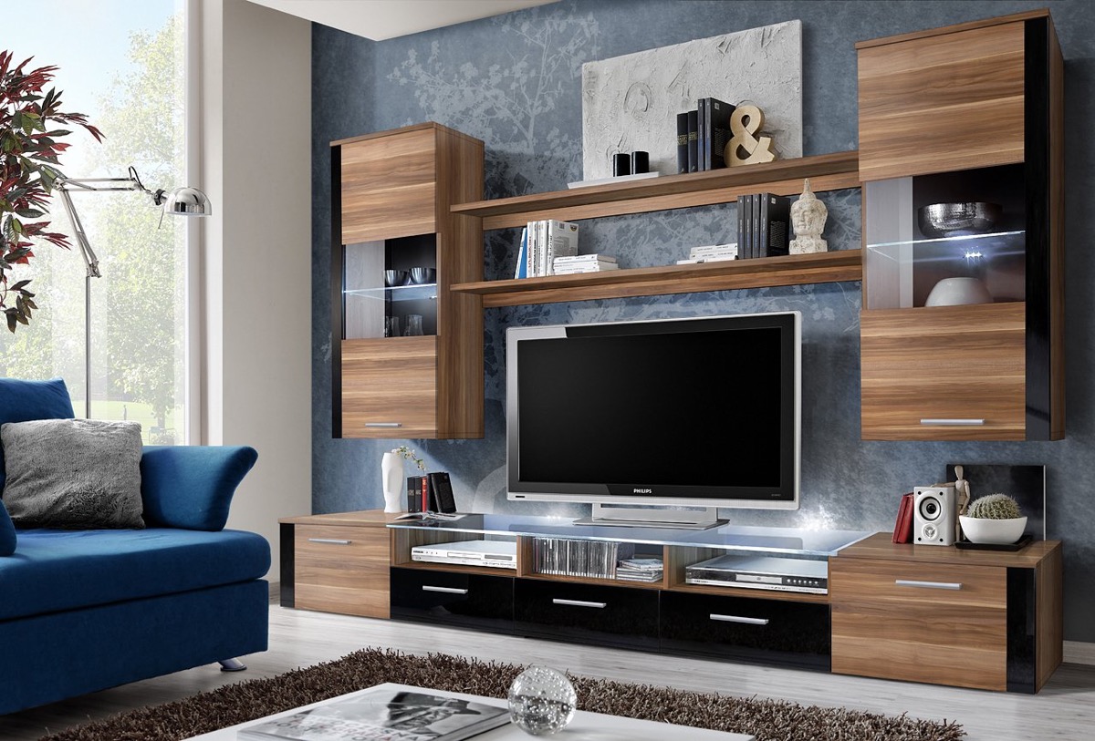 55" TV STAND MEDIA CONSOLE Entertainment Unit Center Furniture Shelves Modern 
