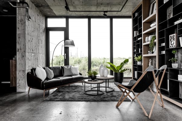 Small and Large Concrete Interiors