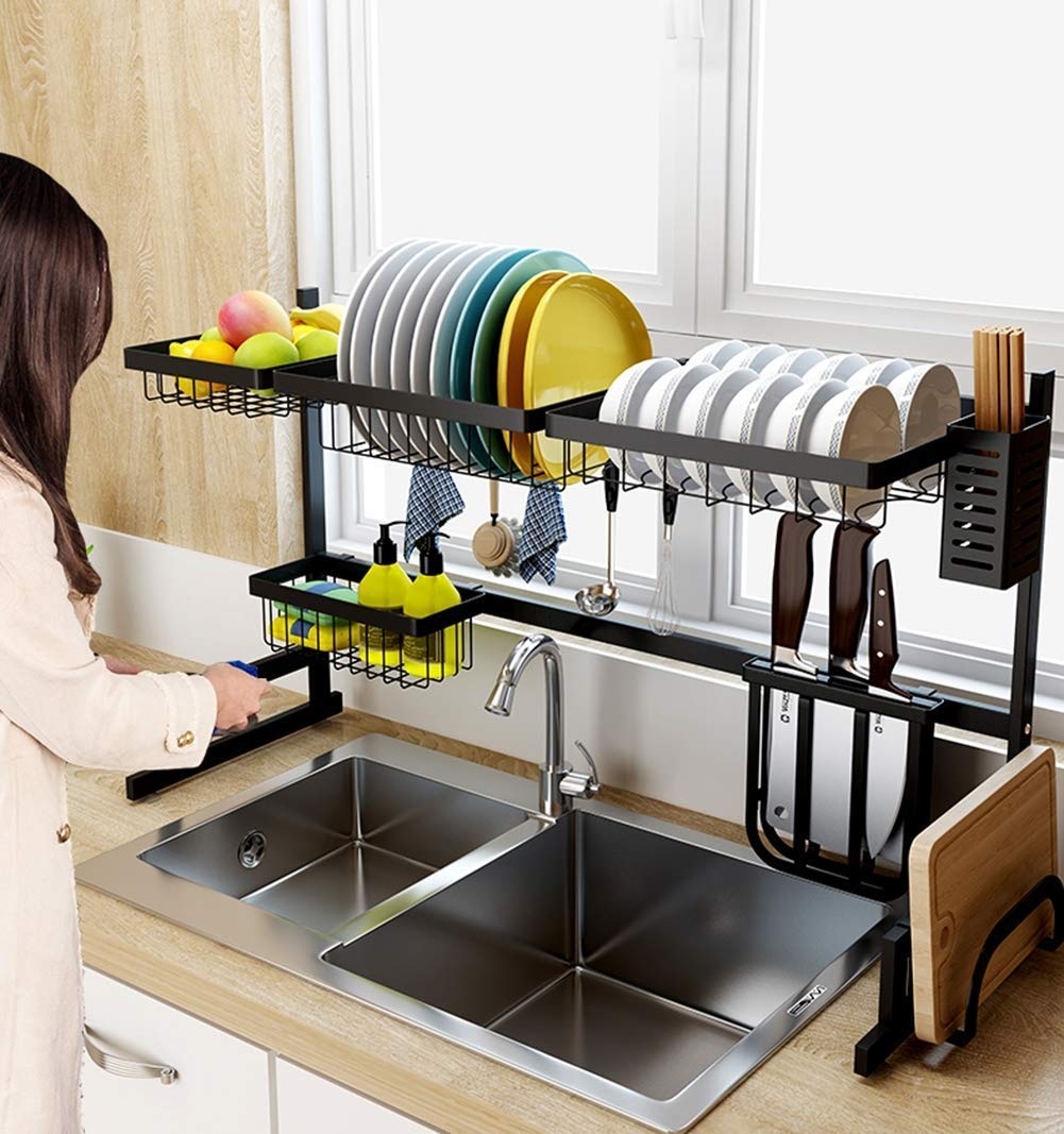 Featured image of post Dishes Rack Over The Sink / It&#039;s placed over kitchen sinks and is a great option if you are running low on counter space.