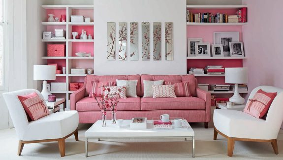 51个粉红色的客厅，有技巧，想法和配件，帮助你设计你的bob官方投注入口