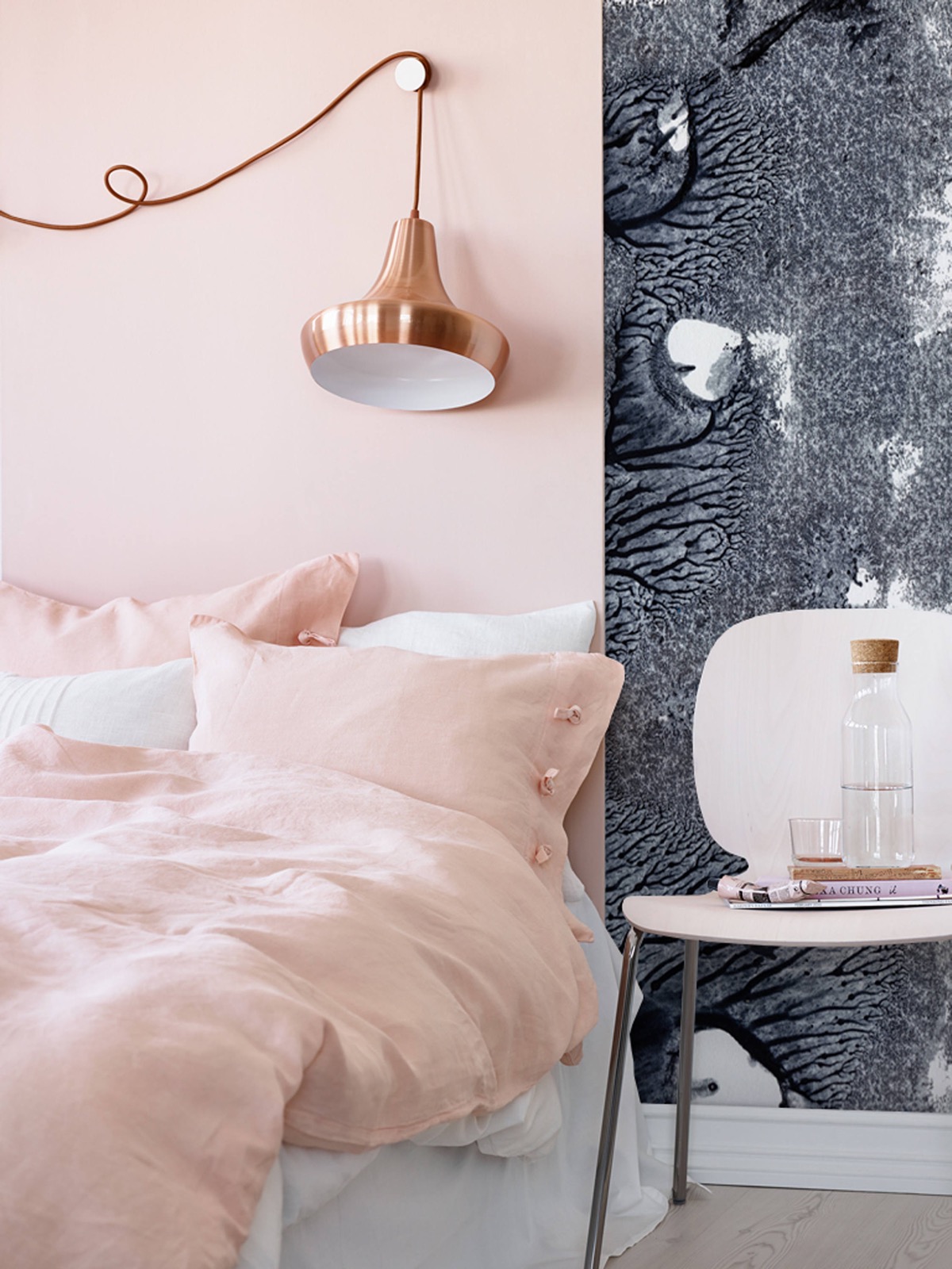 Navy And Rose Gold Bedroom Ideas - Since we couldn't paint this small