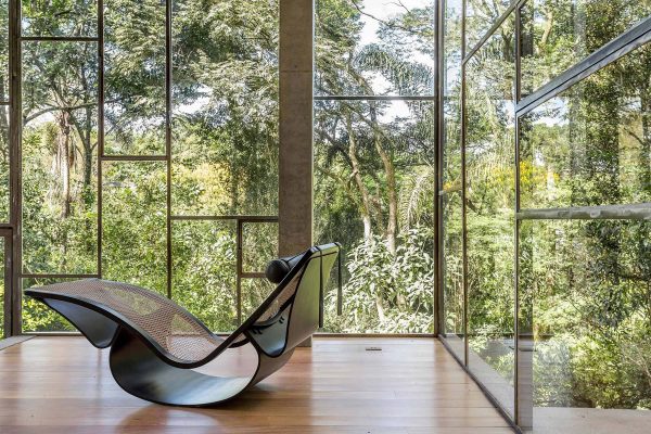A Serene Library House In The Forests Of Brazil